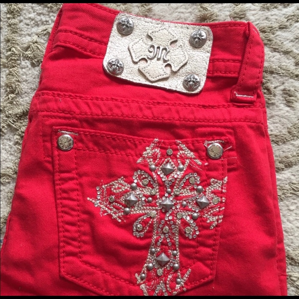 Miss Me Red Jeans - worn once - size 28